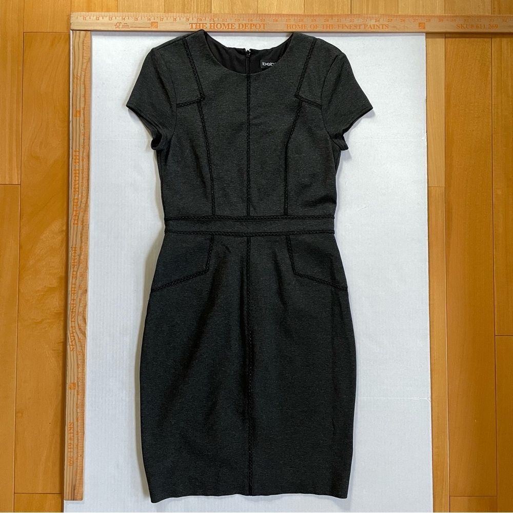 Charcoal Gray Sheath Dress